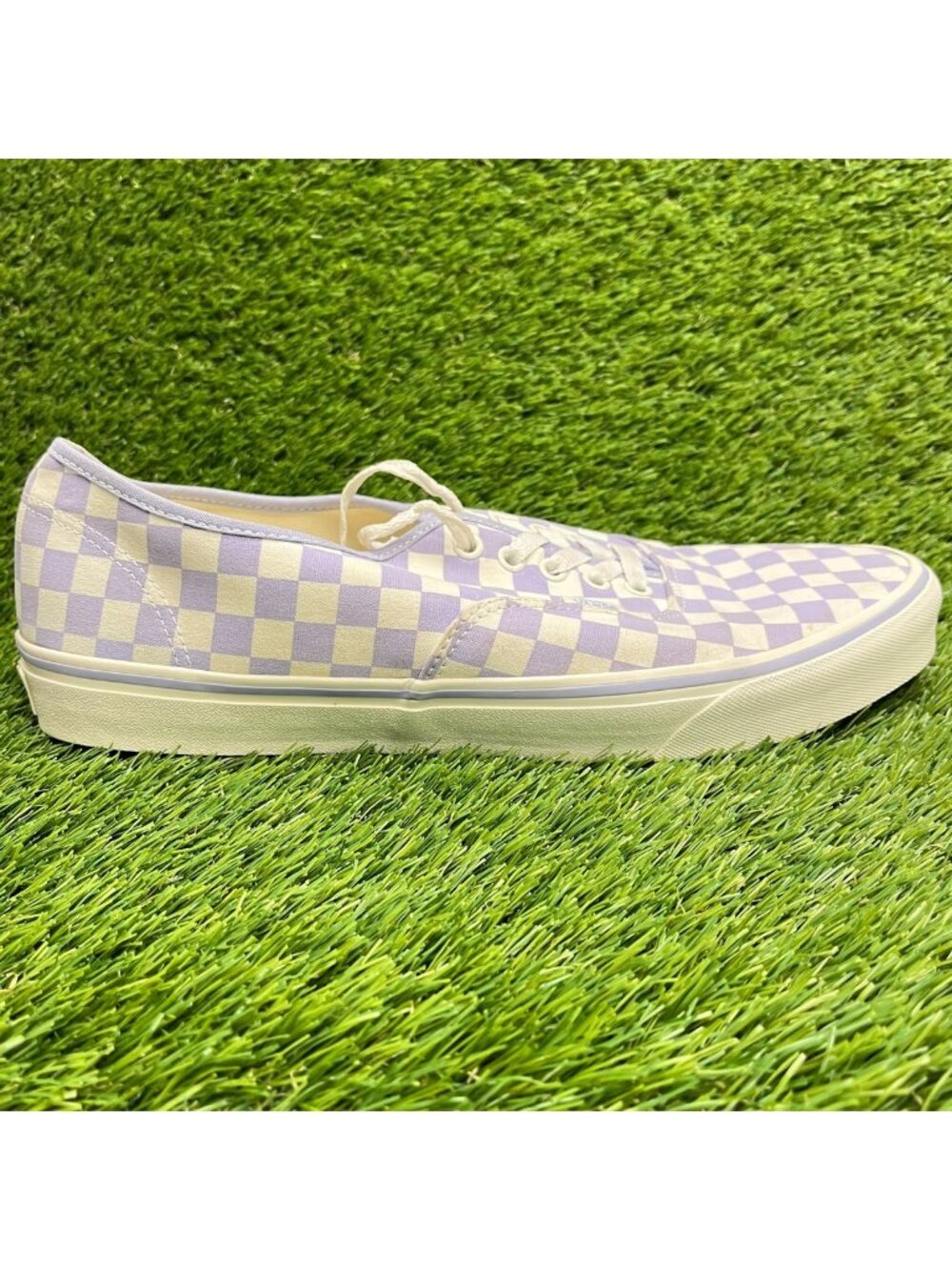 Vans Authentic Checkerboard Mens Size 13 Purple White Athletic Shoes Sneakers